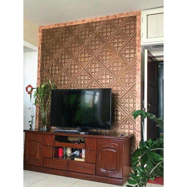 [Kho Hà Nội] Tấm Ốp Da 3D Dán Tường Khổ 60 x 60cm Cách Âm Cách Nhiệt Giá Tốt