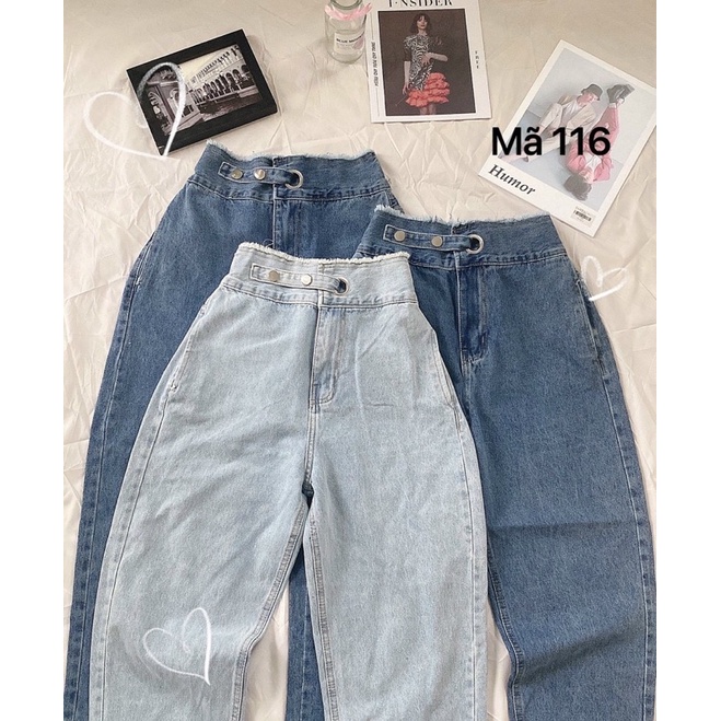 QUẦN BAGGY JEANS LƯNG THUN NỊCH KIỂU BIGSIZE✈️FREESHIP Quần Jeans Nữ lưng Kiểu Bigsize Size lớn Ms 116