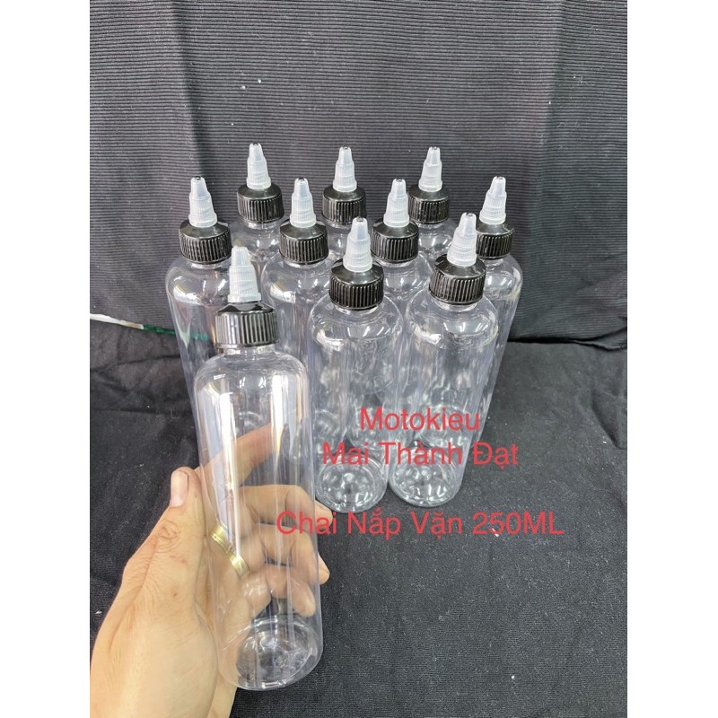 Chai Nhựa Trong Nắp Vặn Chuyên Dụng Đựng Sơn Và Tinh Màu ( Size 100ML - 250ML ) Đóng gói 1 Hộp 10 chai