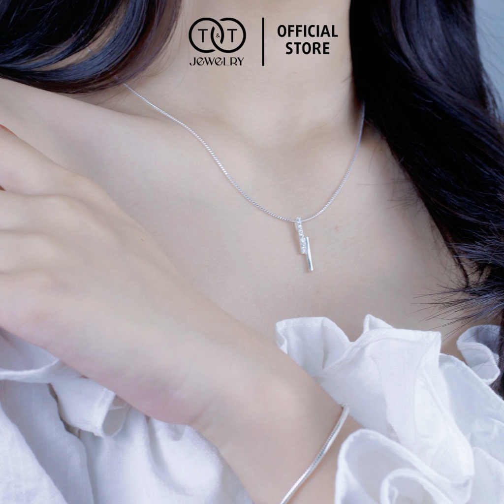 Dây chuyền Bạc nữ Thanh Thạch s925 T&amp;T Jewelry cao cấp DC07