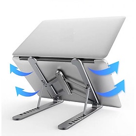 Giá đỡ Laptop ,Giá kê MacBook ,Ultrabook chất liệu bằng nhôm điều chỉnh độ cao , chống mỏi cổ, dễ gấp gọn