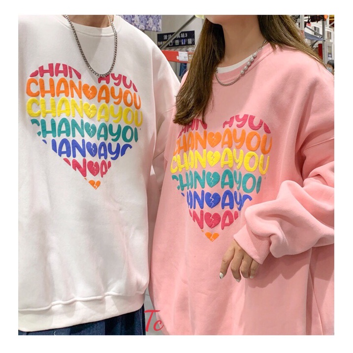 [FREESHIP] Áo Sweater Nỉ Bông In Hình Trái Tim Bảy Màu Siêu Đẹp (Kèm Ảnh thật + Video) | BigBuy360 - bigbuy360.vn