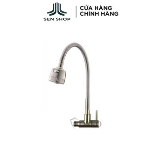 Vòi rửa chén bát lạnh cắm tường inox 304 (vòi bếp, vòi rửa bát) 6019