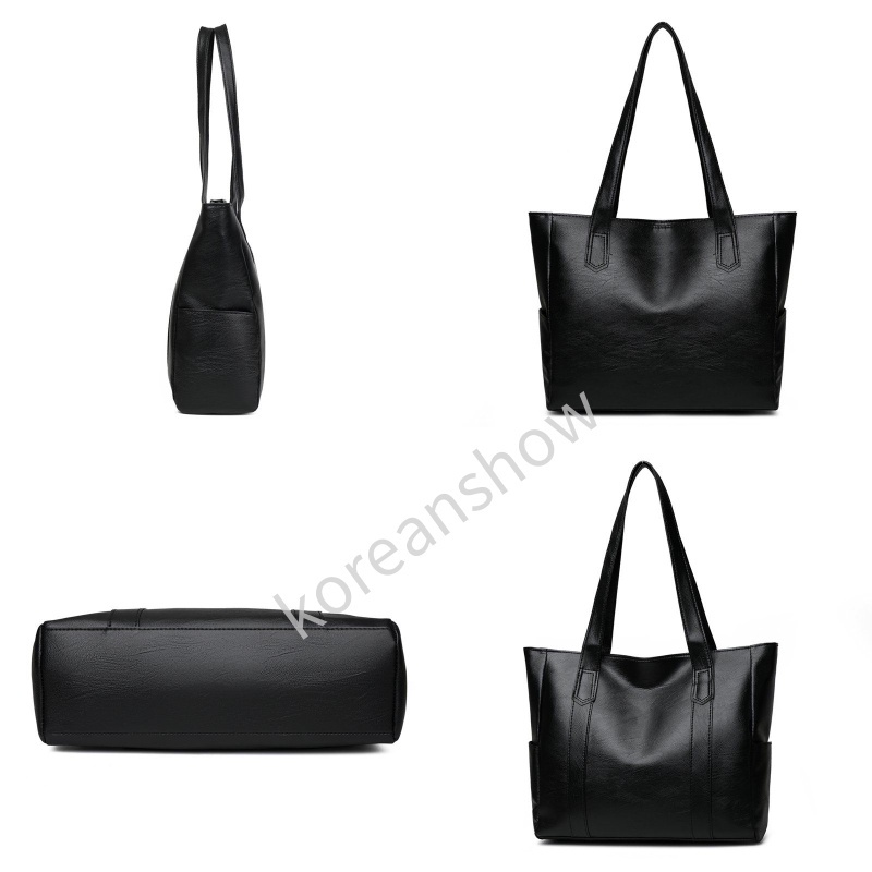 Túi Tote Túi Da Xách Tay Có Khóa Kéo Phong Cách Hàn Quốc Thời Trang Cho Nữ-76