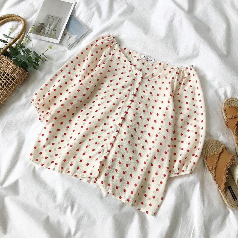 XSU019 XẢ HÀNG Set quần áo nữ chấm bi