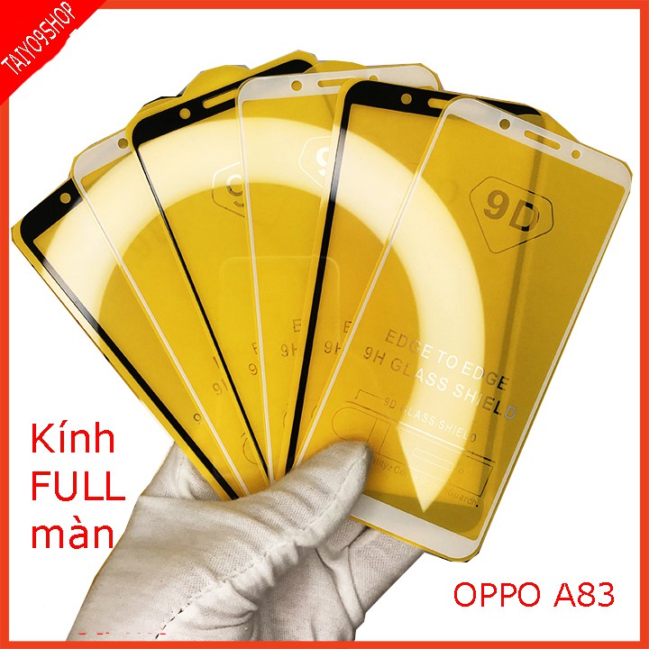 Cường lực FULL màn OPPO F3,F5,A37,A57,A59,A7,A71,A83 , Tặng kèm giấy lau kính khô và ướt AIYO9SHOP