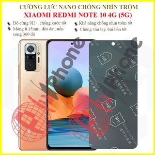 Dán chống nhìn trộm Xiaomi Redmi Note 10 (5G) - Dán cường lực dẻo nano 9H+