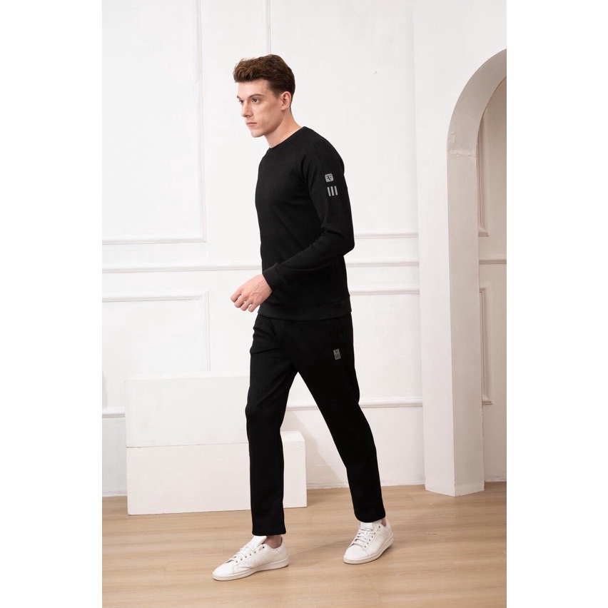 Bộ Nỉ Thể Thao(An Thắng) Chất Co Giãn 4 chiều.Bộ Nỉ Cổ Tròn Cao Cấp