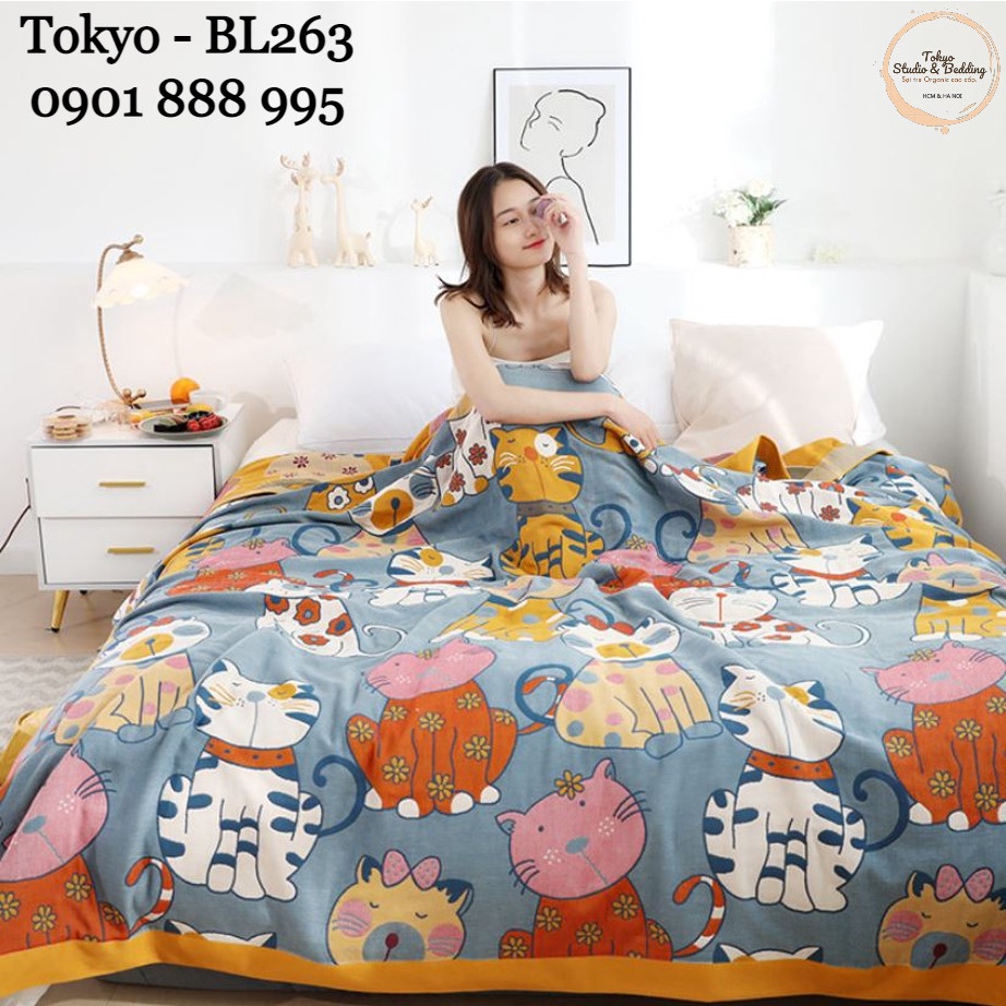 Chăn Xô Organic Cotton Dòng Cao Cấp &amp; Basic (Size L - 230*200cm)
