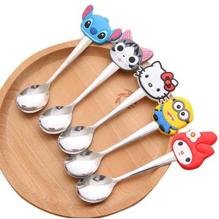 Thìa inox cán bọc silicon hình thú (TCS01)