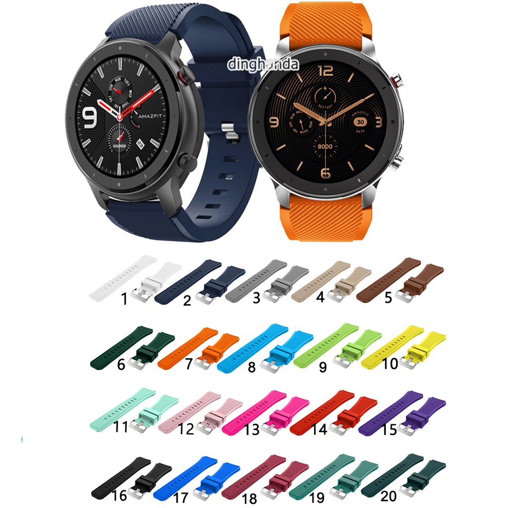 Dây đồng hồ thay thế bằng silicon dành cho Huami Amazfit GTR 47mm GTR2 GTR 2e GTR 3 pro