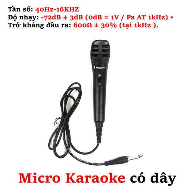 micro karaoke có dây âm thanh hay