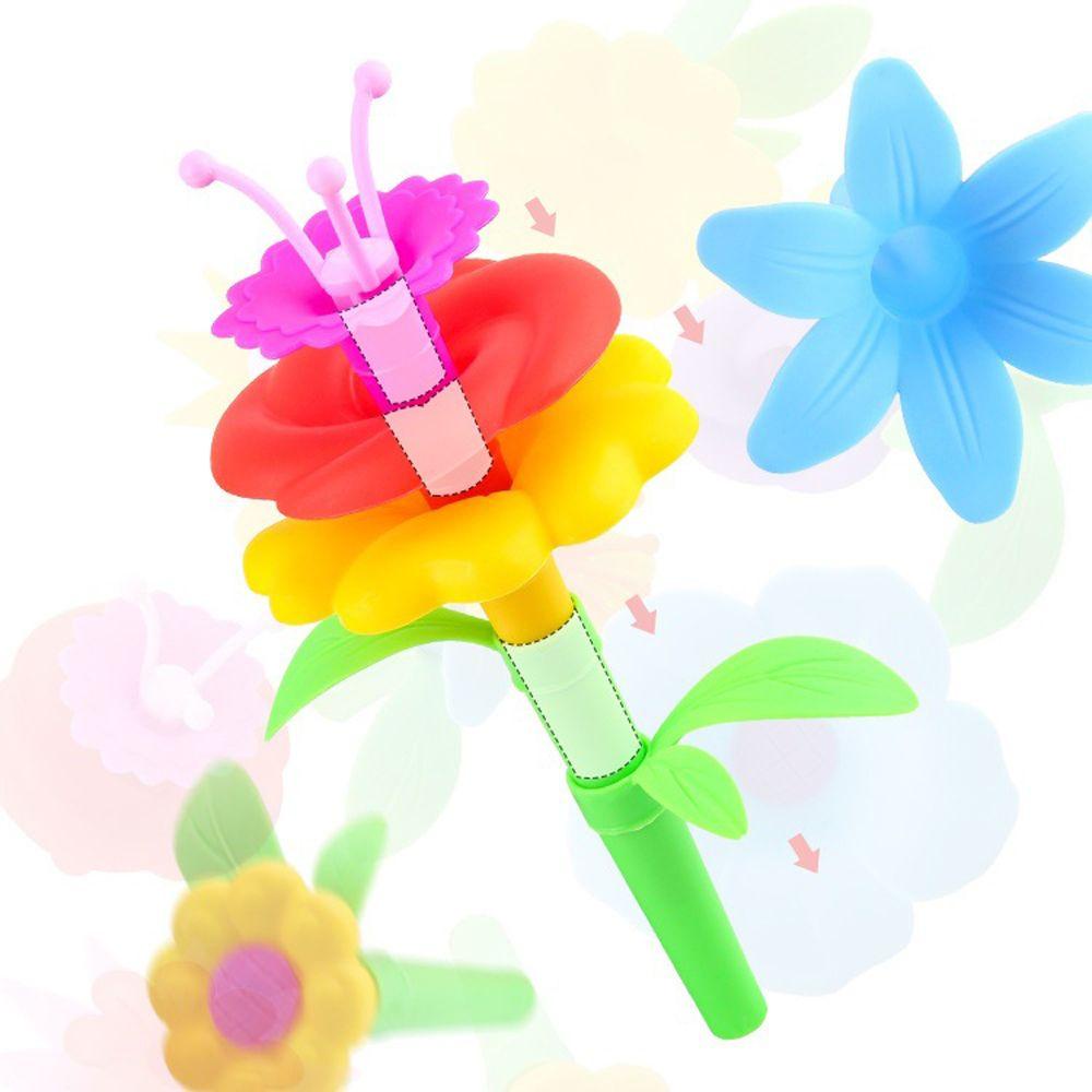 1 Bộ Đồ Chơi Lắp Ráp Hình Hoa Sáng Tạo Cho Bé Gái