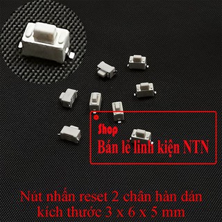 Nút nhấn 2 chân hàn dán 3x6x5mm