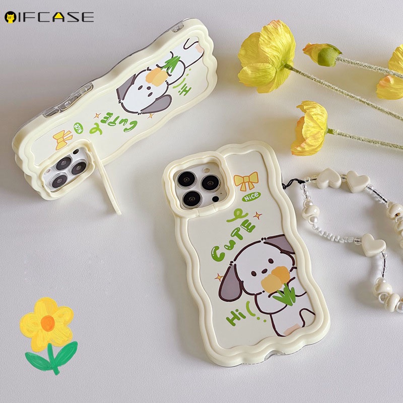 Ốp Điện Thoại Dẻo Họa Tiết Hoa Tulip Kèm Giá Đỡ &amp; Dây Đeo Cho iPhone 13 12 11 Pro Max XS Max