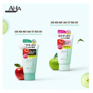 Sữa rửa mặt AHA 3 trong 1 Cleansing Research Wash Cleansing chiết xuất trái cây