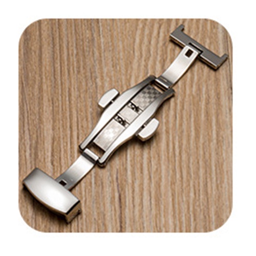 Khóa Dây Đồng Hồ Bằng Thép Không Gỉ Dày Dặn Họa Tiết Vảy Cá 10mm 12mm 14mm 16mm 18mm 20mm 22mm