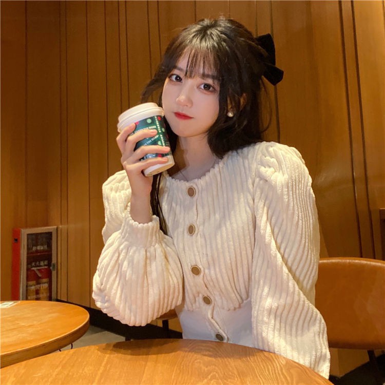 Áo khoác tay phồng phong cách retro Hàn Quốc thời trang xuân thu cho nữ 2021 | BigBuy360 - bigbuy360.vn