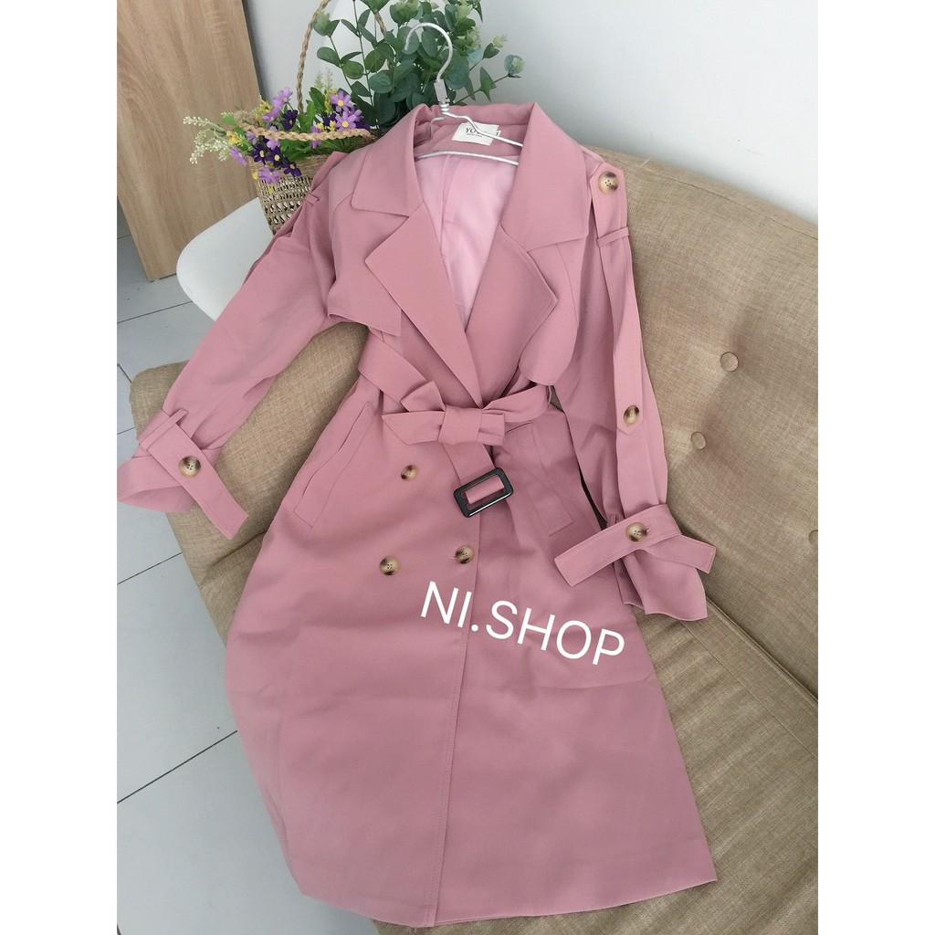 Áo măng tô nữ dáng dài cao cấp Áo mangto khoác thời trang thu đông Hàn Quốc thanh Trench coat kèm đai | BigBuy360 - bigbuy360.vn