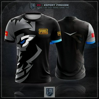 Áo thun thi đấu Esport Game PUBG Đại Kiện Tướng The Warrior Wolf 2021, In 3D thể thao, Màu Xám Đen