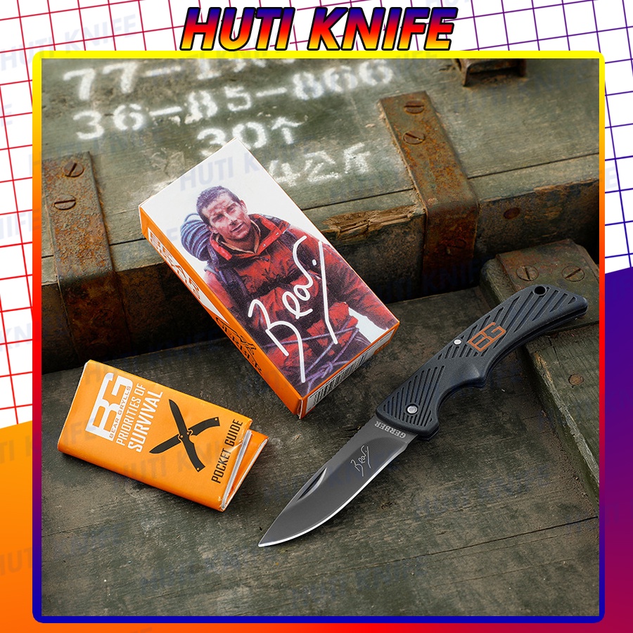 Dao Phượt Gấp Mini Gerber Cao Cấp Dã Ngoại Cắm Trại Bỏ Tui Hutiknife