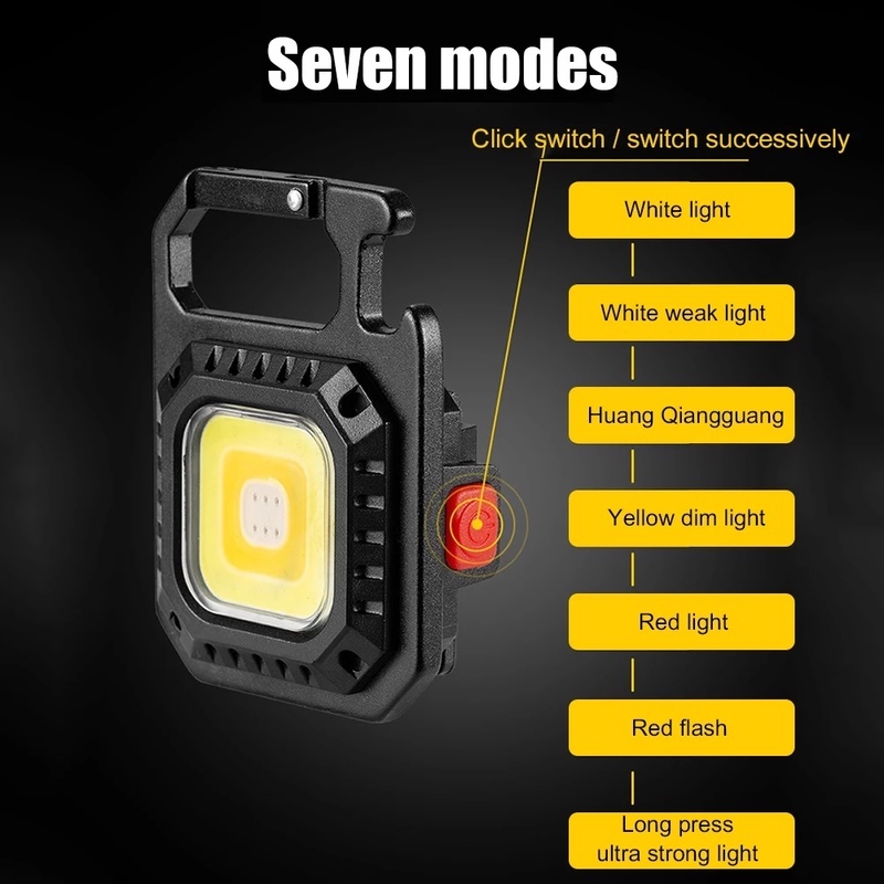Đèn LED COB Mini Cầm Tay Từ Tính Tiện Dụng Cho Hoạt Động Cắm Trại Ngoài Trời