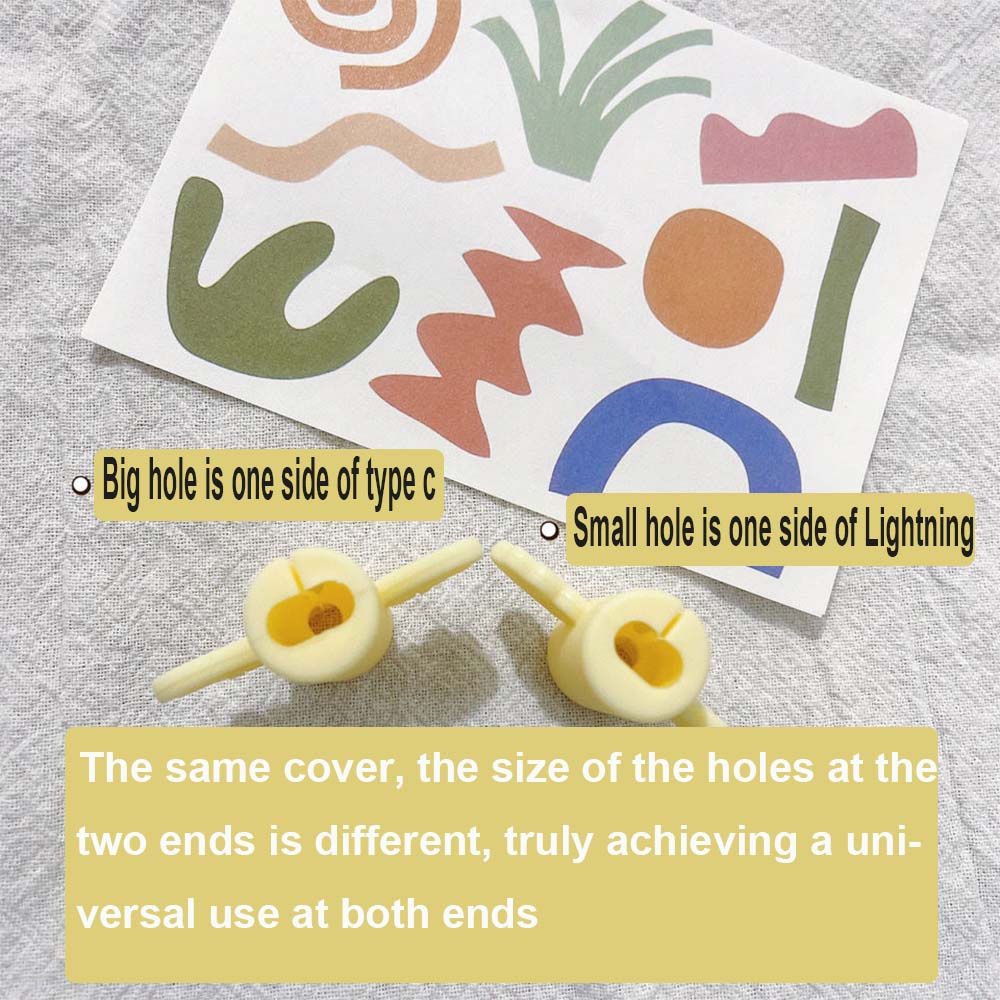 Phụ kiện bọc bảo vệ đầu dây cáp sạc kiểu đôi cánh thiên thần đáng yêu thích hợp cho iPhone thiết bị Type C laptop