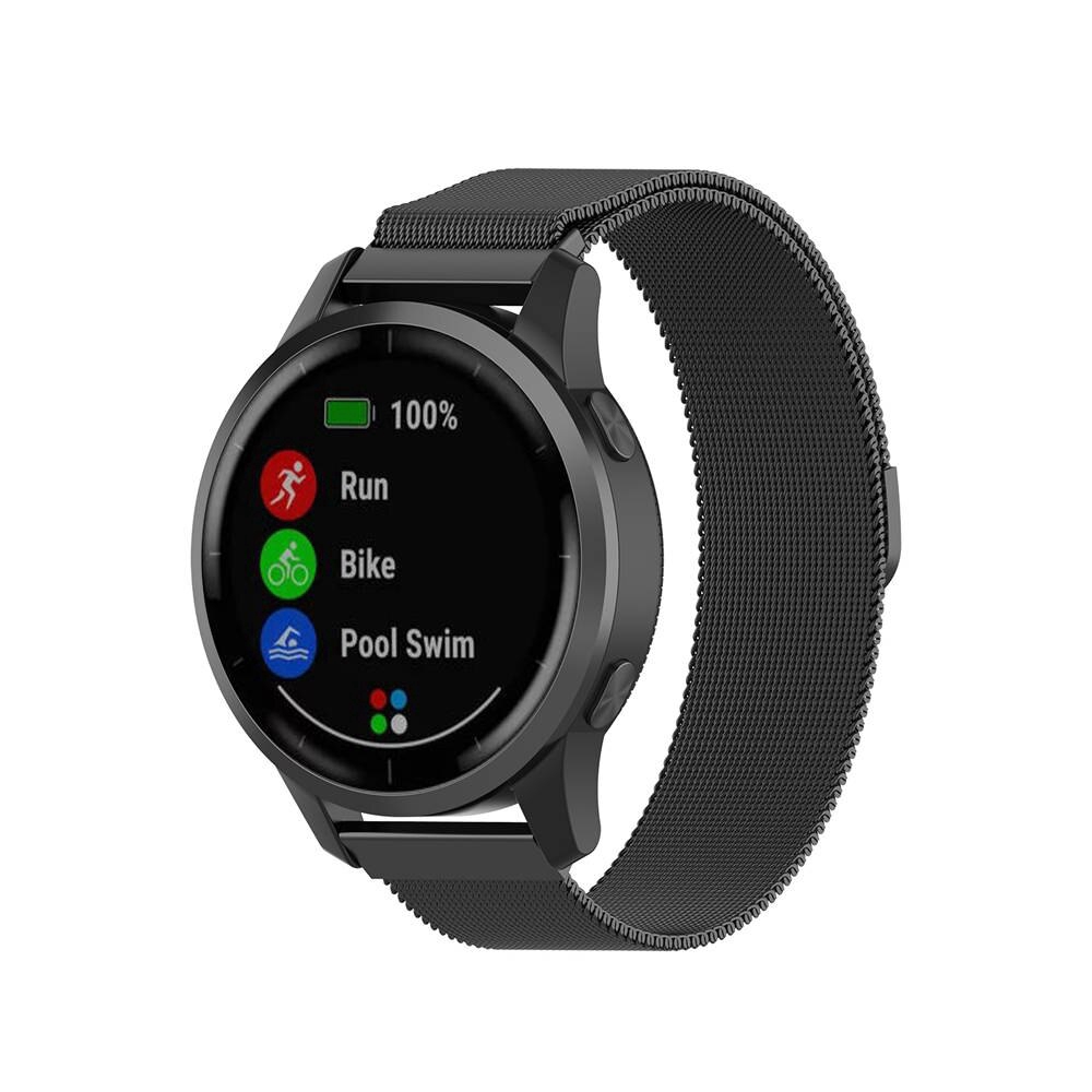 Dây Đeo Inox Milanese Cho Đồng Hồ Thông Minh Garmin Vivoactive 4/4s/3/forerunner 245 245m 18mm 20mm 22mm