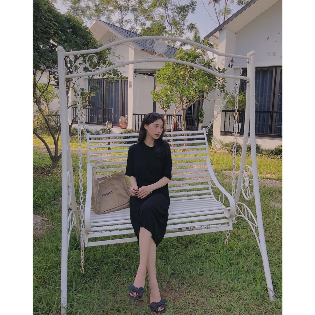 Váy thun gân cổ tròn dáng dài V511 SUSTORE