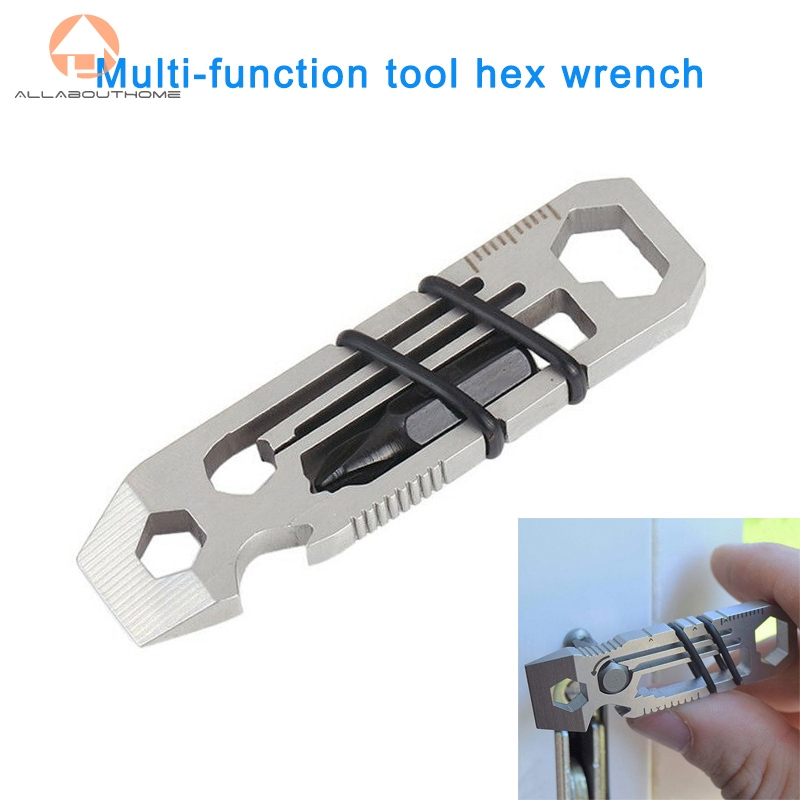 ★ABH★ Tiny Ratchet Multi-Tool Keychain Bottle Opener EDC Hex Wrenches Tool