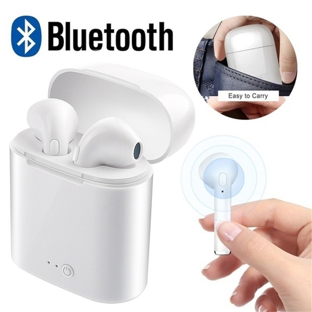 Tai nghe bluetooth 4.2+EDR không dây I7s TWS kèm hộp sạc khoảng cách kết nối 10m