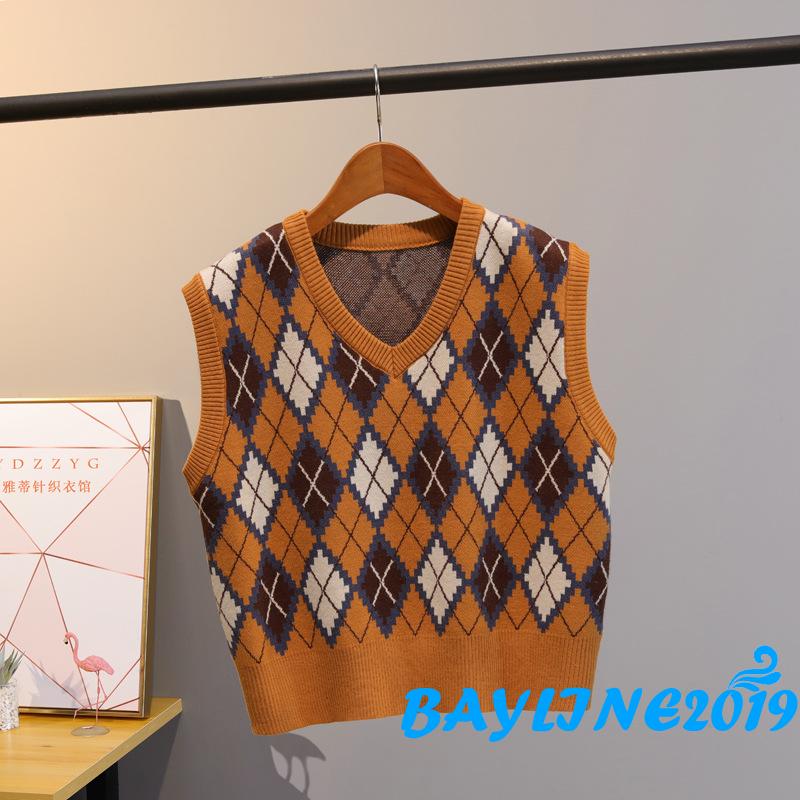 Áo Len Cổ V Không Tay Thời Trang Nữ