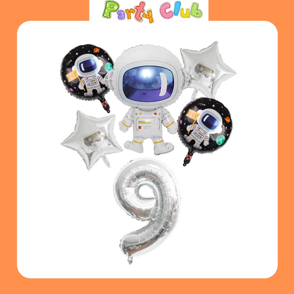 Chùm bóng phi hành gia trang trí sinh nhật cho bé