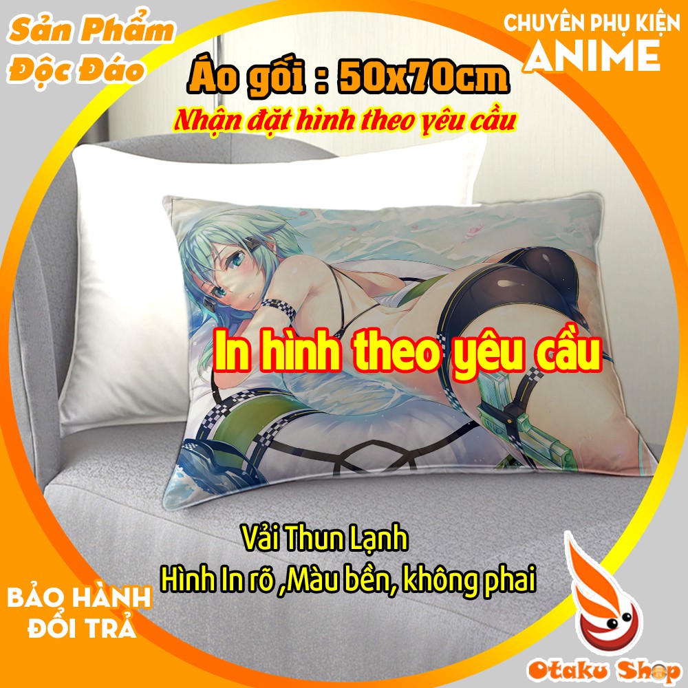 Áo gối, Ruột Gối Anime Kích thước 50 x 70 cm Vỏ gối có thể in hình theo yêu cầu