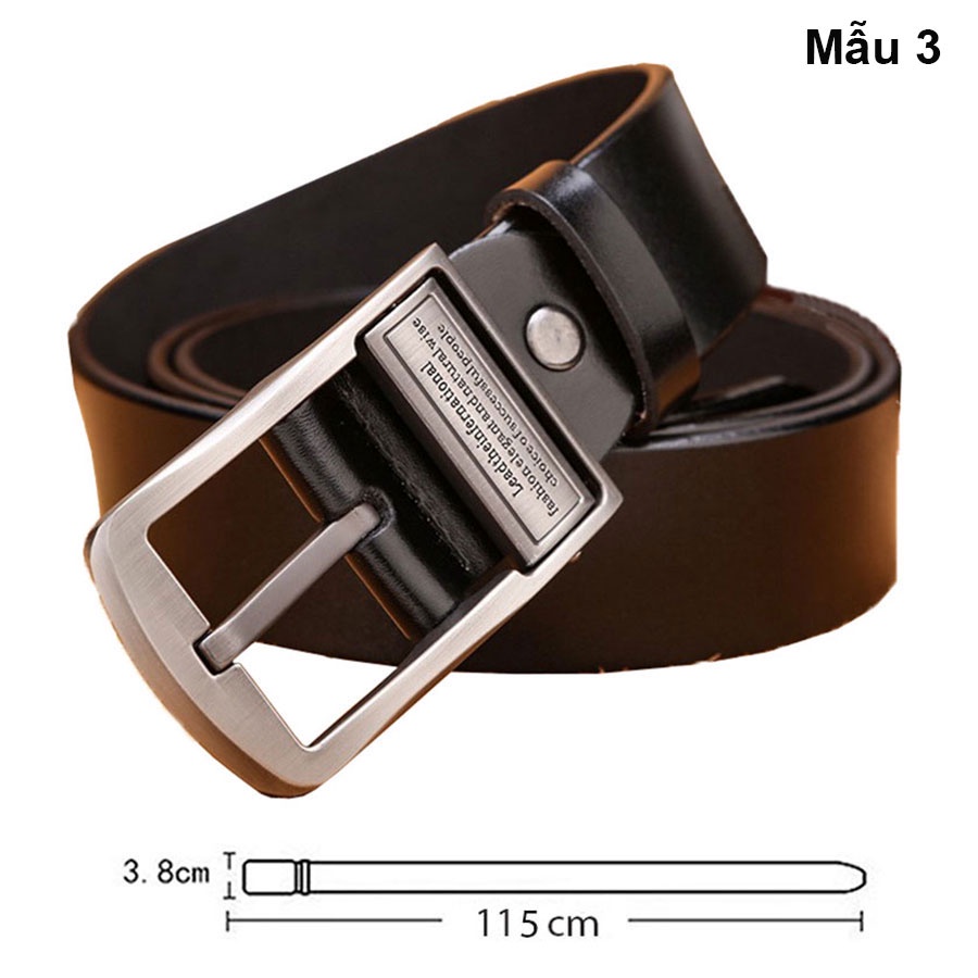 Dây nịt bụng nam thời trang khóa cài kim tiện dụng, thắt lưng da nam cao cấp thiết kế sang trọng lịch lãm