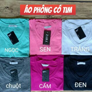 ÁO PHÔNG CỔ TIM ( cotton mõng)
