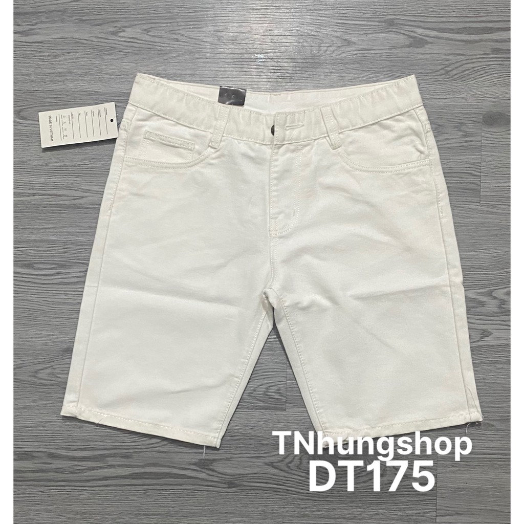 [max 221] Short Jean Cotton Nam trơn màu trắng có size lớn [tnhung] | BigBuy360 - bigbuy360.vn