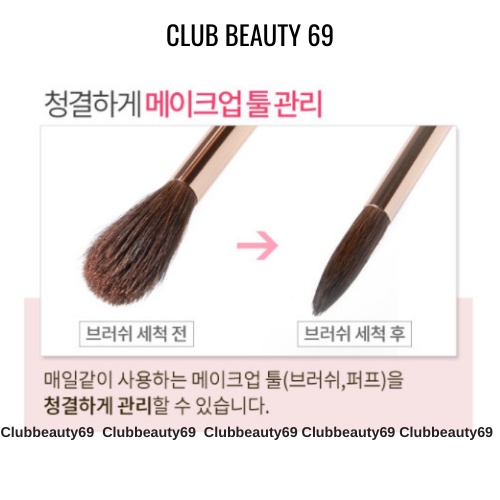 Nước Rửa Cọ, dung dịch làm sạch cọ trang điểm Etude House Brush Shower Cleaner 250ml kèm bồn rửa cọ, kèm bill web