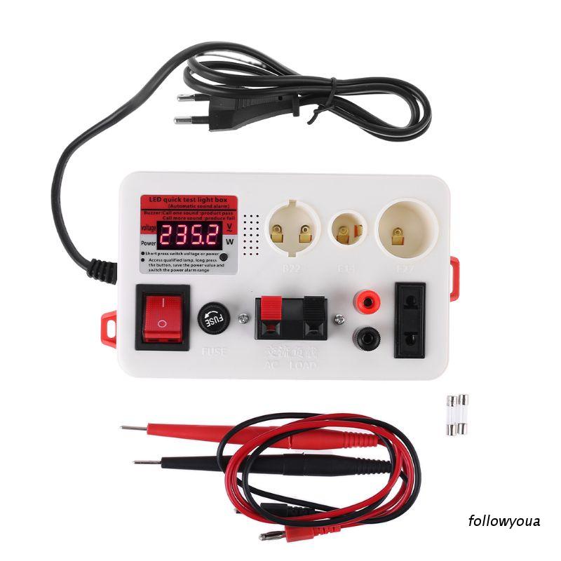 Hộp Kiểm Tra Điện Áp Đèn Led E27 B22 E14