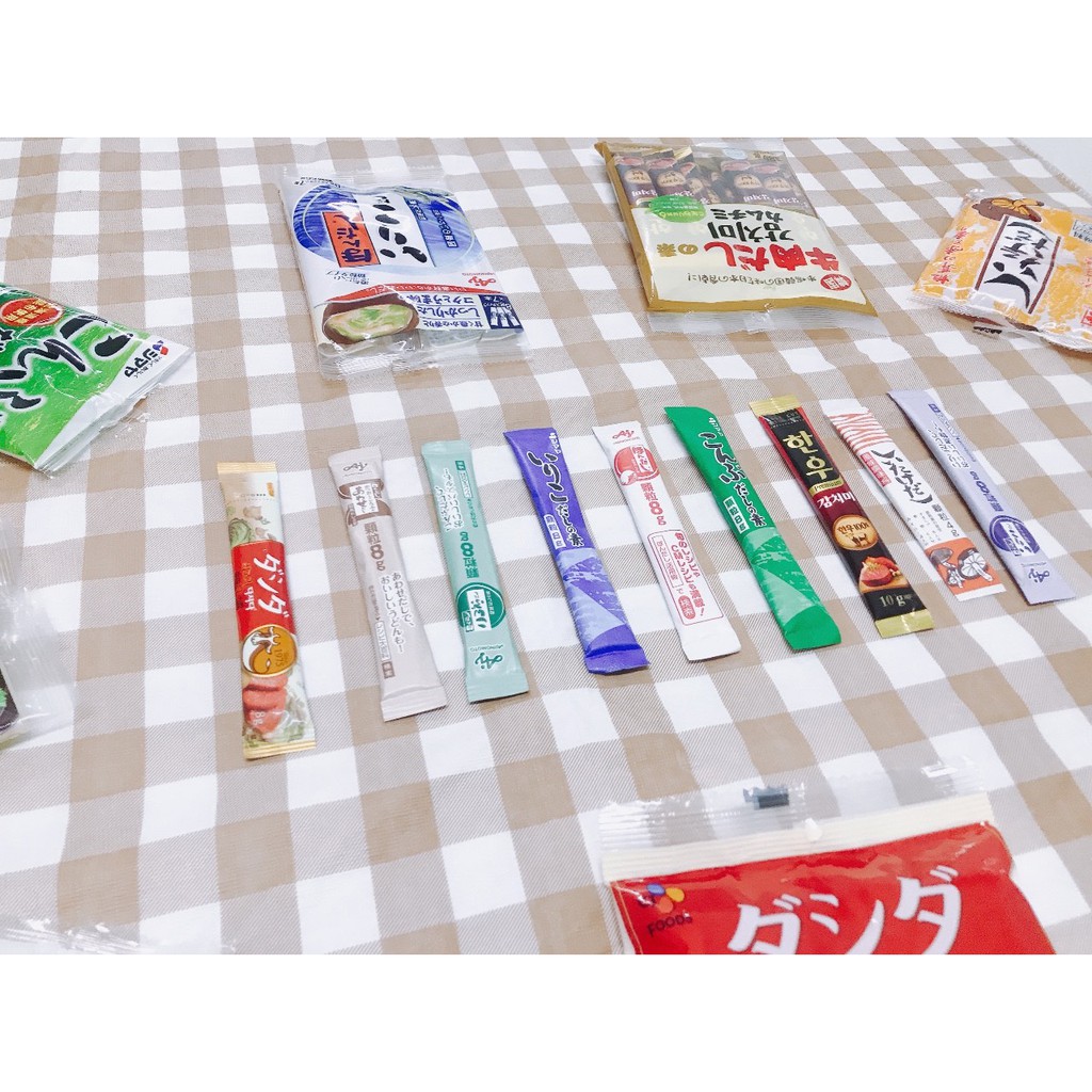 Combo 9 gói lẻ hạt nêm cho bé ăn dặm nội địa Nhật (Date: 2023)