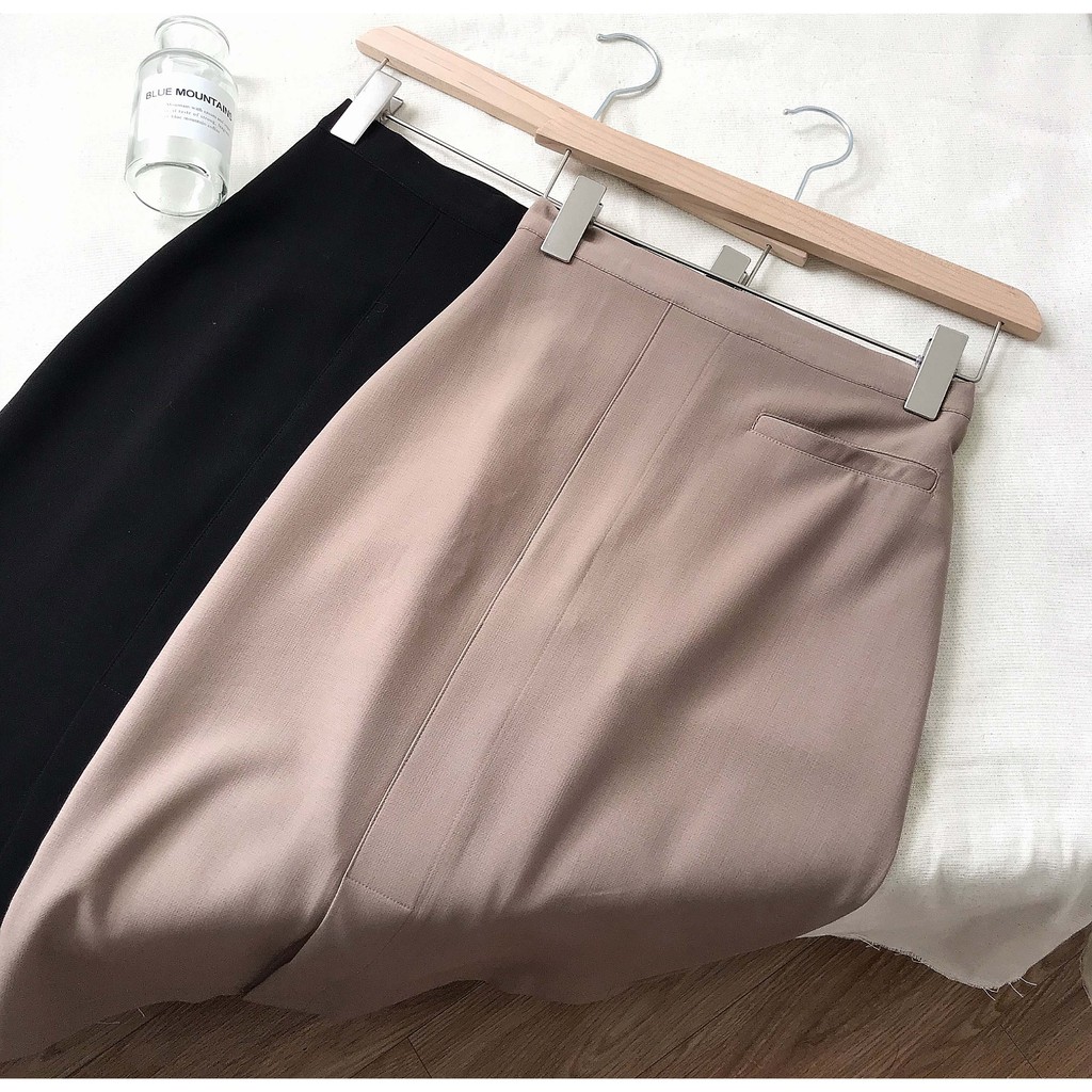 Chân váy công sở KHO dáng A hàng thiết kế chất dày dặn không nhăn | BigBuy360 - bigbuy360.vn