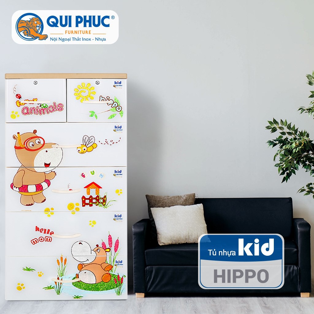 TỦ NHỰA QUI PHÚC KID HÀ MÃ 5 TẦNG 6 NGĂN 60 x 47 x 130 Cm- TẶNG BÀN XẾP CHO BÉ- BẢO HÀNH NHỰA LÊN TỚI 10 NĂM