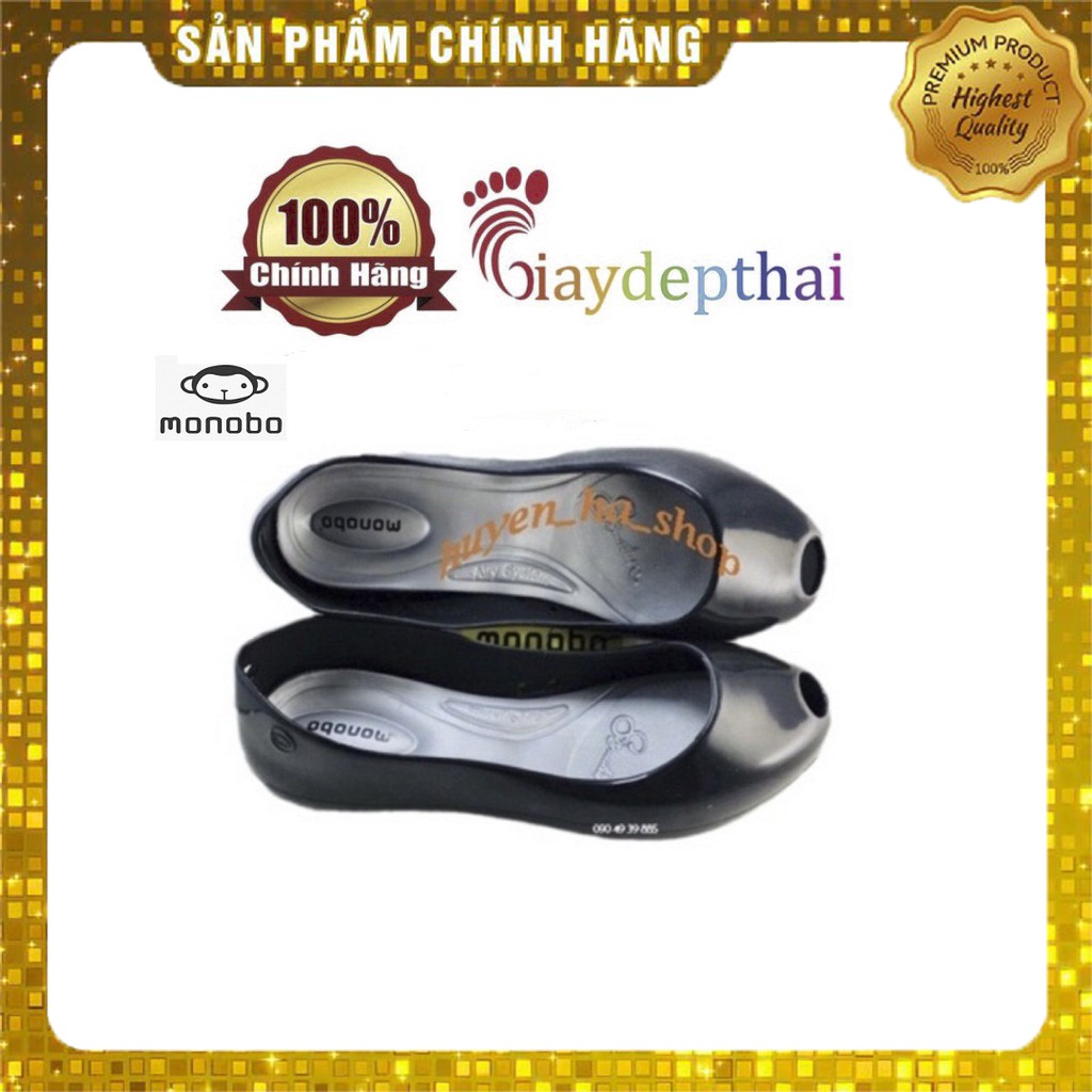 Giầy  nhựa đế thấp đen Thái Lan monobo