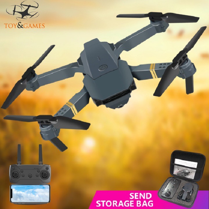 Máy bay điều khiển, Flycam, Flycam giá rẻ E59 điều khiển từ xa, camera 4K 720P chống rung quang học