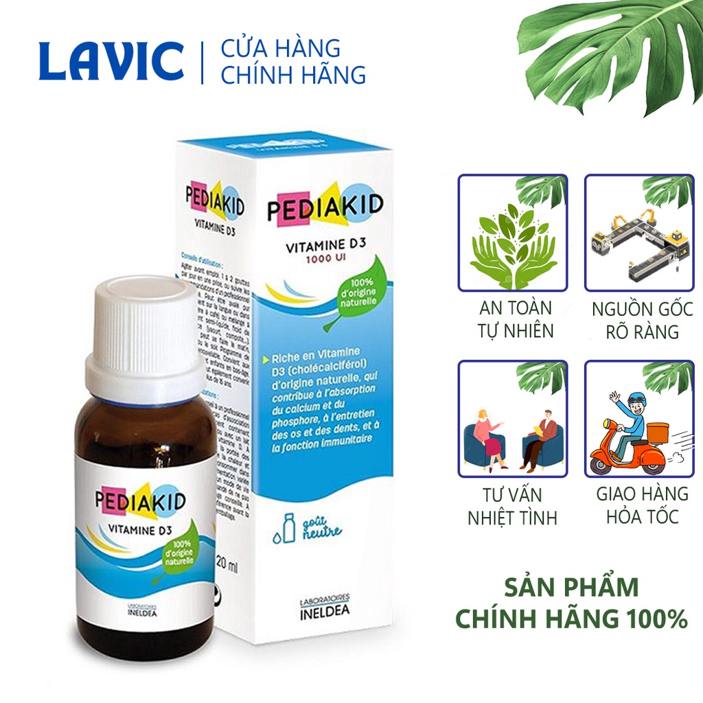 Siro Pediakid Vitamin D3 ⚡Chính Hãng⚡ 20ml - Bổ sung Vitamin D cho trẻ Minh Khang Pharmacy ⚡Chính Hãng⚡ AA