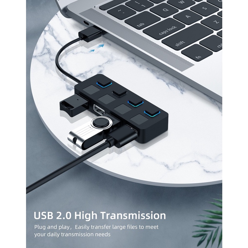 Bộ Chia HUB USB 2.0 Mở Rộng 4 Cổng Cho Máy Tính, Laptop GEAR79