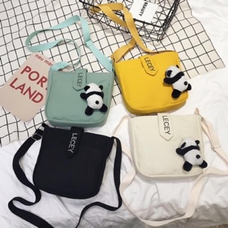 Túi xách tote vải đeo chéo