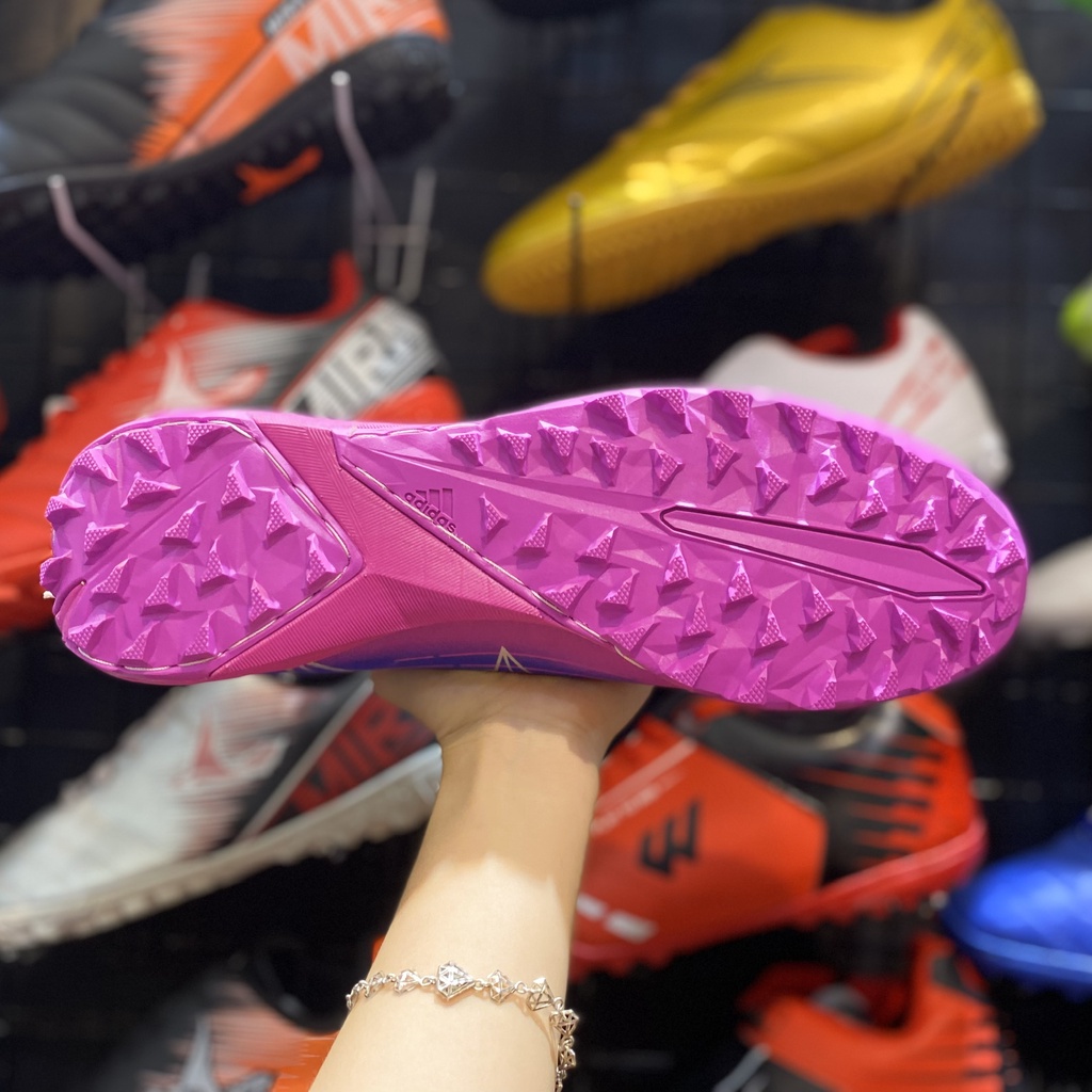 Giày Đá Bóng 𝐏𝐫𝐞𝐝𝐚𝐭𝐨𝐫 𝐄𝐝𝐠𝐞.𝟑 Tím Hồng, Giày Đá Banh Thể Thao Nam Cỏ Nhân Tạo Nhẹ Mềm - 2evshop