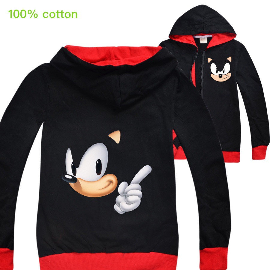 Áo Khoác In Hình Sonic The Sonic 100% Cotton Cho Bé Trai Và Gái