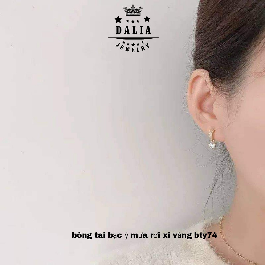 Bông tai bạc nữ DaLiA Jewelry hình mưa rơi cao cấp